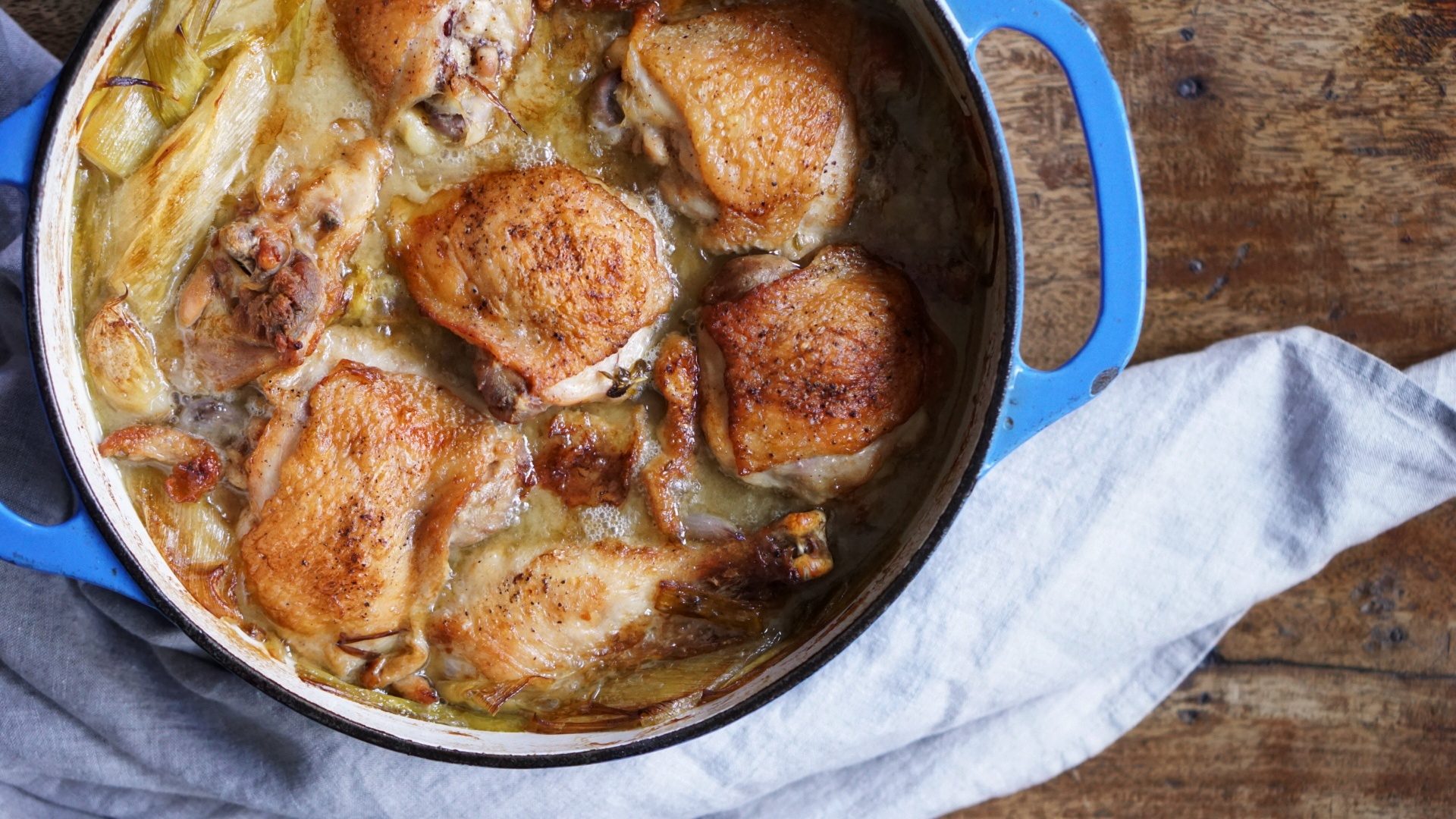 Braised Chicken & Leeks