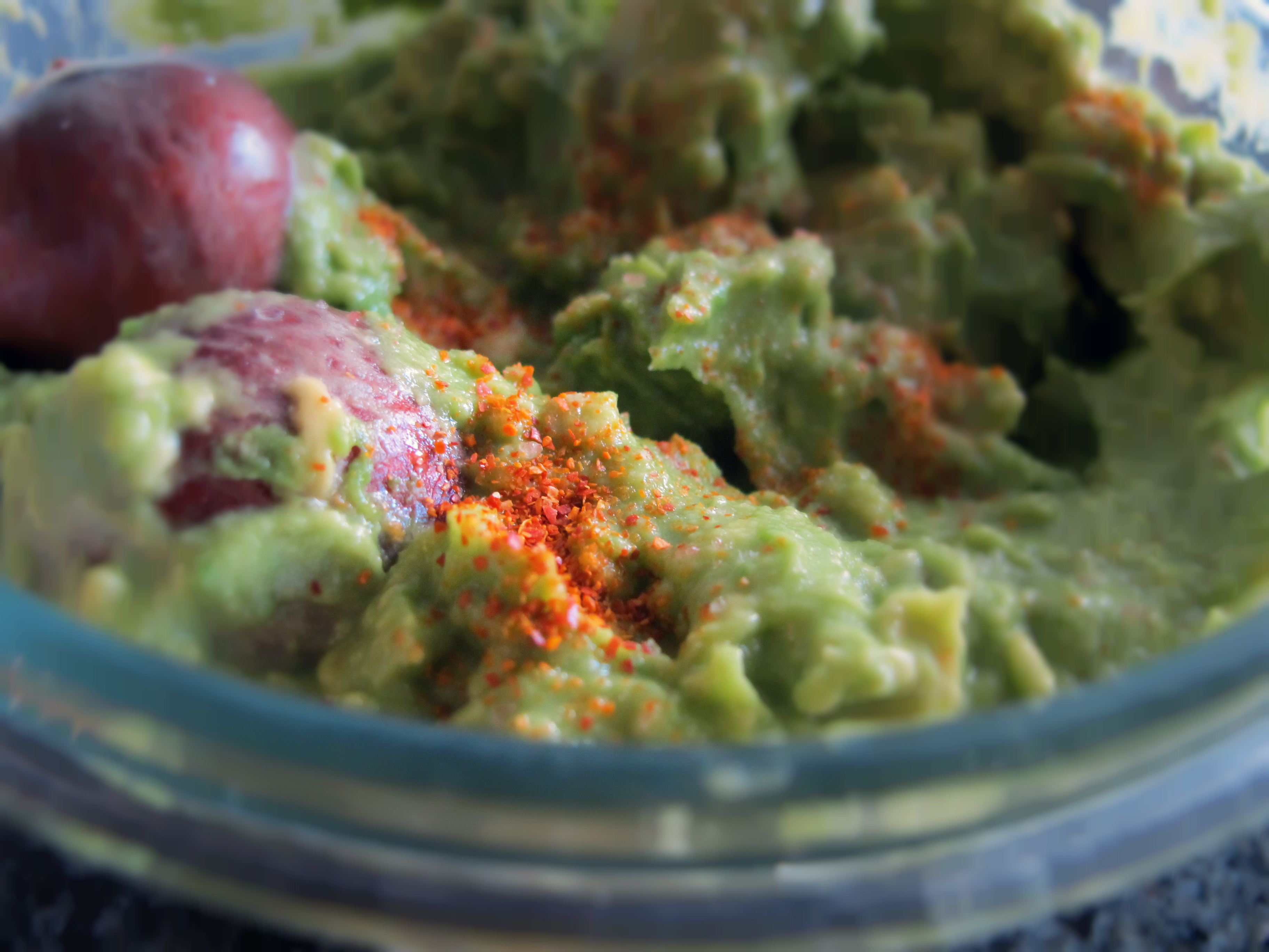 freshly made guacamole with japanese house spice