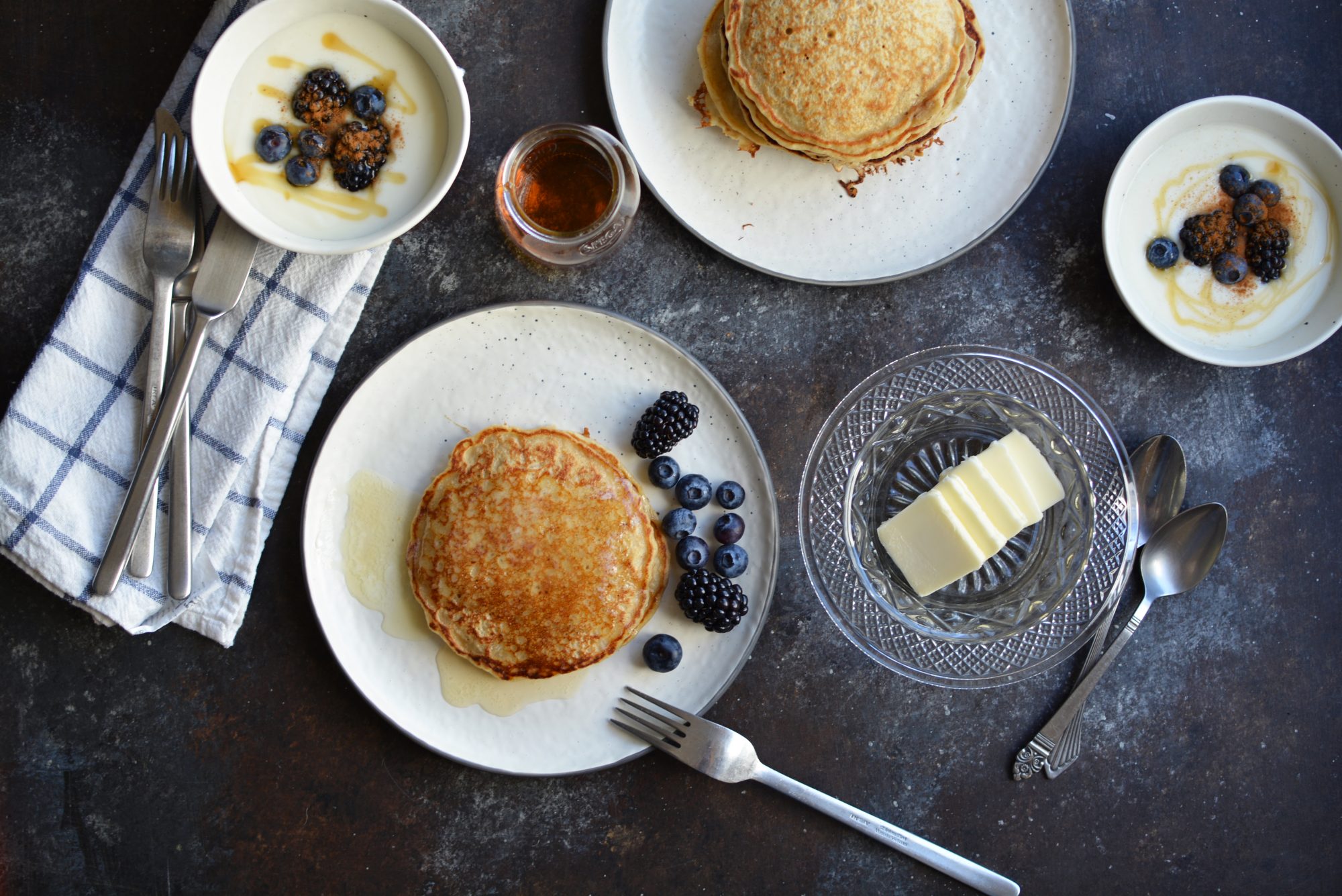 Maple Brown Sugar Oatmeal Pancakes