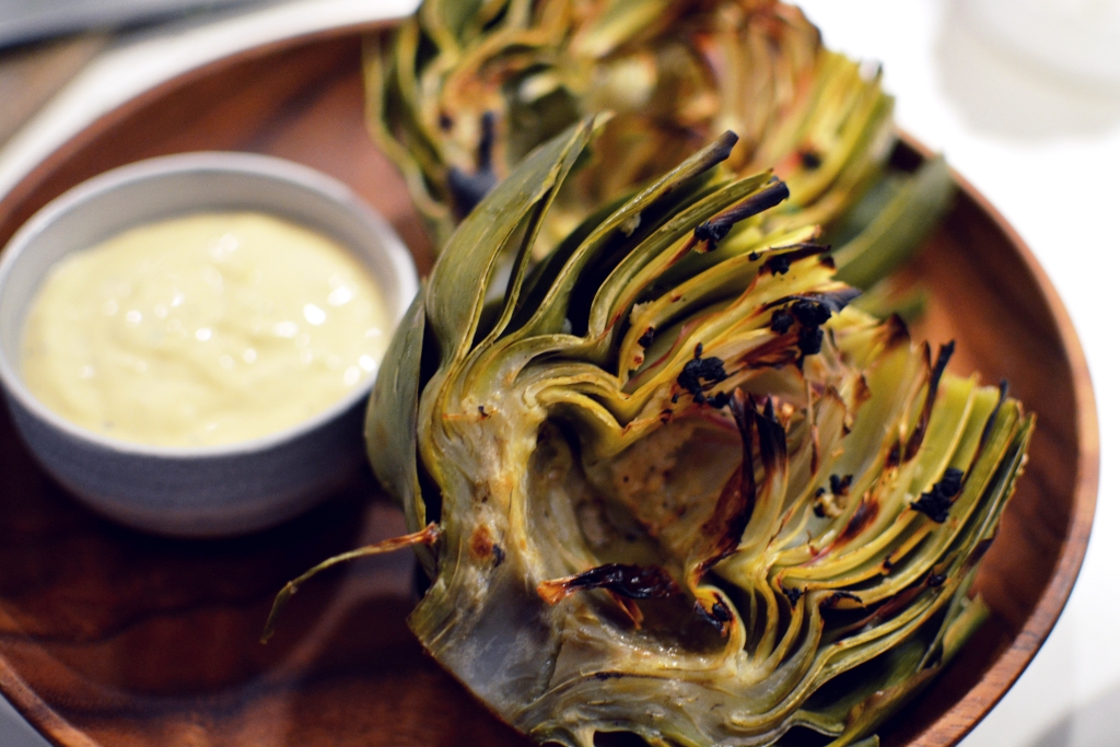 Grilled Artichoke with Garlic Aioli