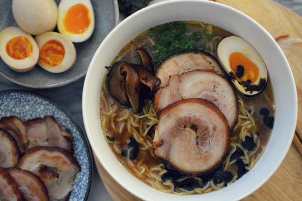 Tonkotsu Ramen with Pork Belly Chashu - The Burning Kitchen