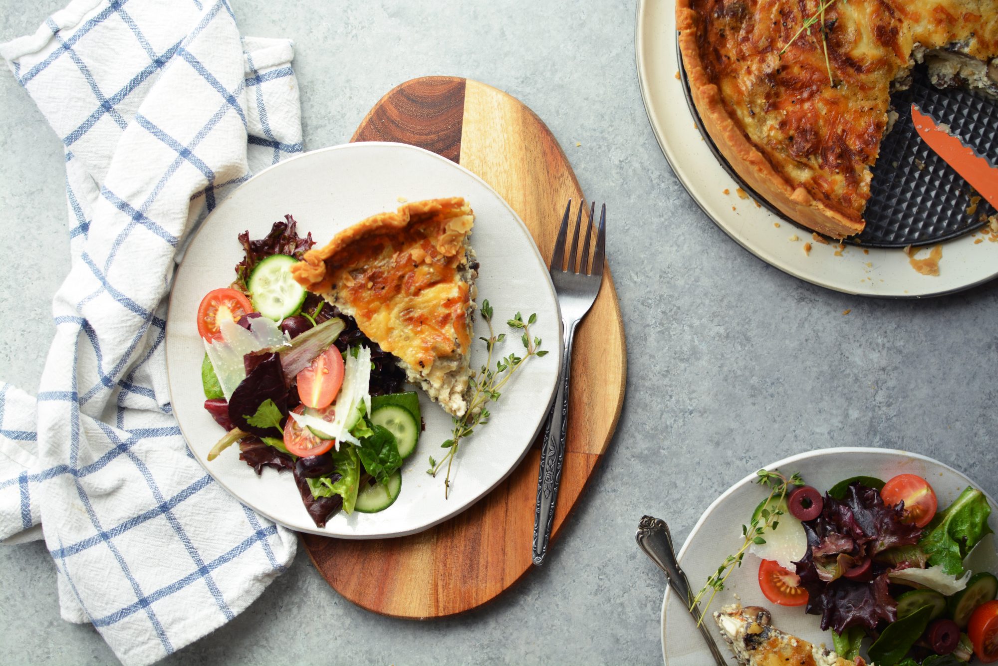 Mushroom Gruyère Quiche