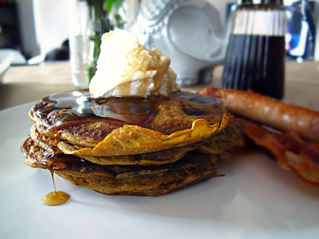 Blueberry Pumpkin Pancakes