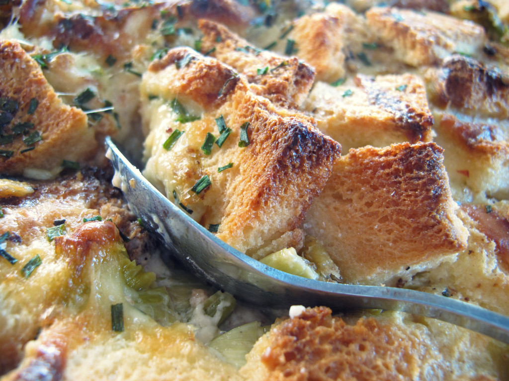 Leek Bread Pudding