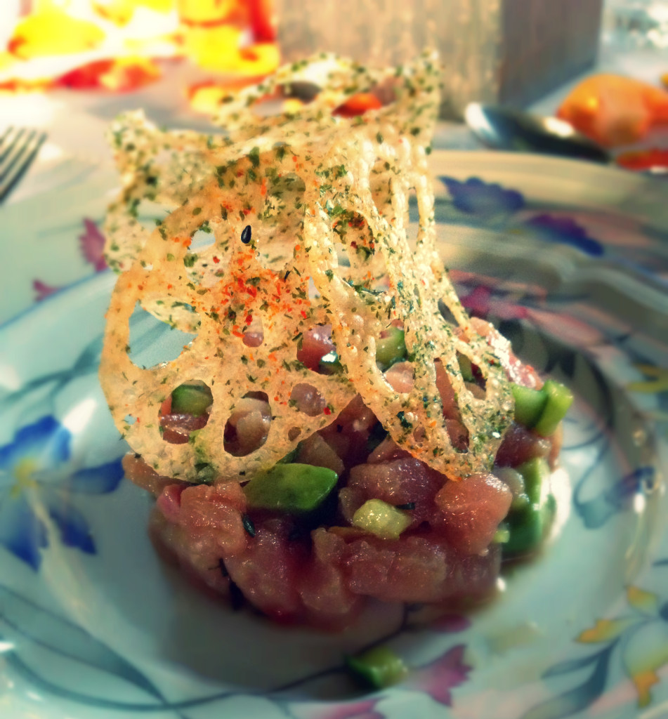 Ahi & Hamachi Tartare with Shiso Leaf & Ponzu