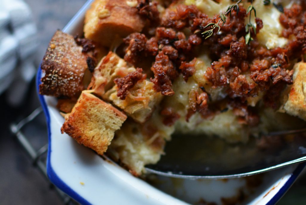 Fennel Sausage Bread Pudding