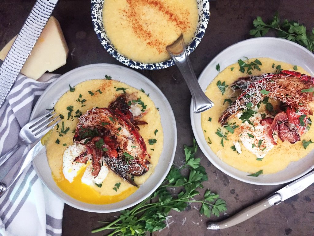 Lobster Polenta with Poached Eggs